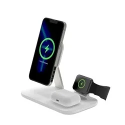 MOMAX UD26W Q.Mag Pro 3 Magnetic 3 in 1 Wireless Desktop Charger(White)